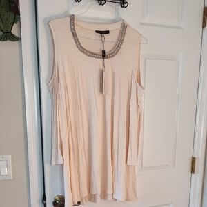 Rose & Olive Cream Cold Shoulder Tunic